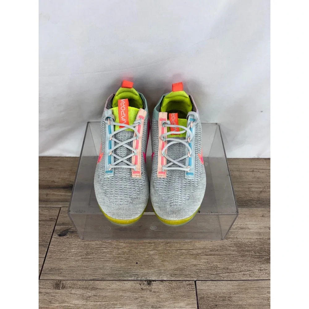 Nike Air Vapormax 2021 FK Wolf Grey Pink Blast Volt DH4088-002 Womens 8‎